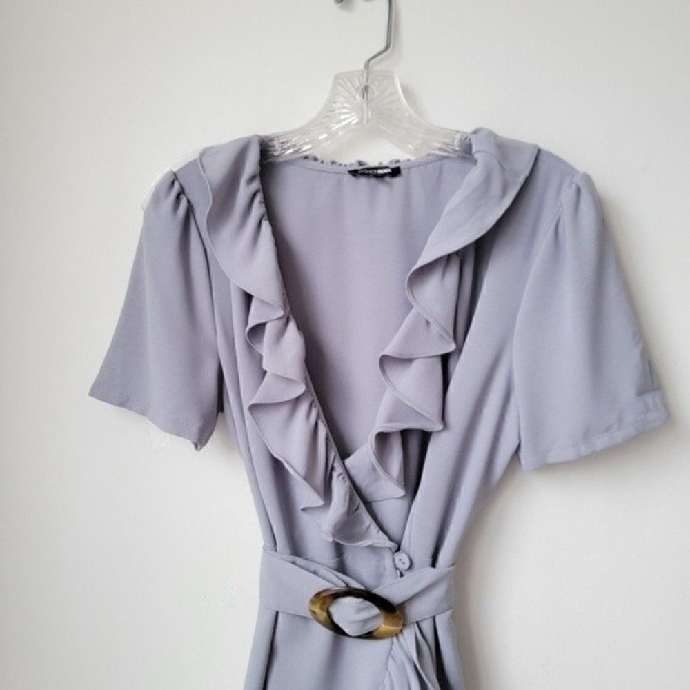 𝅺fashion NOVA Attention Grabber Ruffle Mini Dress Size Medium - Picture 4 of 14